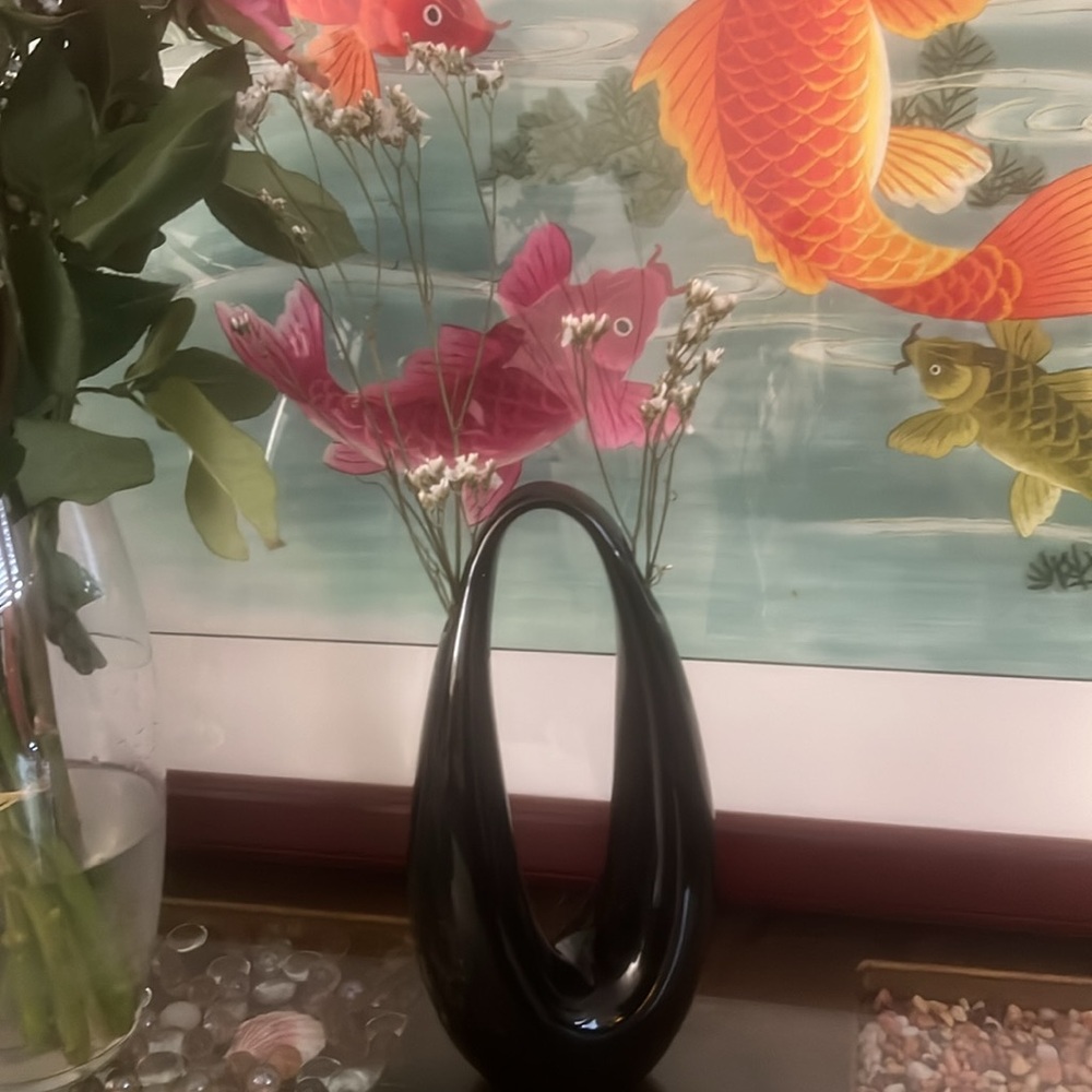 Toyo vintage Elegant Black Vase - Picture 2 of 10
